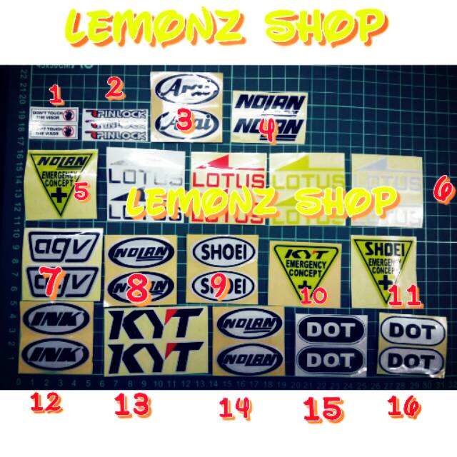 Cutting Sticker Helm