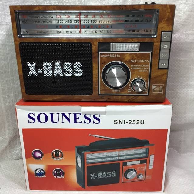 Radio Souness SNI-252 U FM-AM-SW Portable USB MP3 Music Player X- Bass