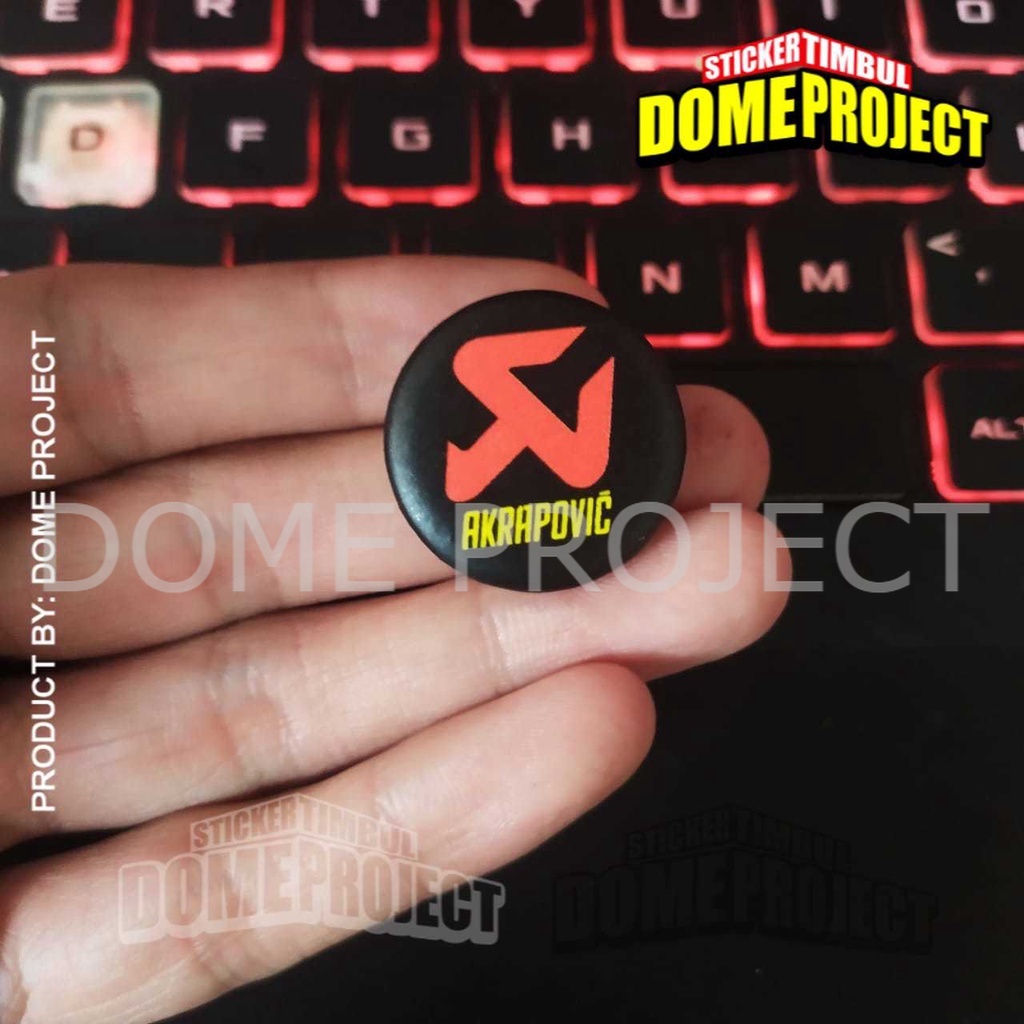 [PROMO BUY 3 GET 1] AKRAPOVIC PIN PENITI 25MM BUTTON PIN AKSESORIES ROMPI AKSESORIES TAS