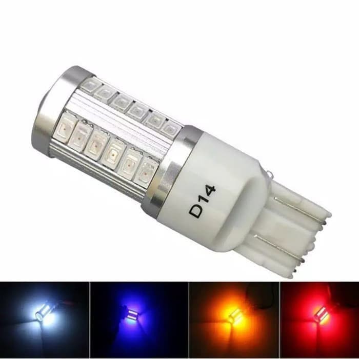 Lampu Led T20 Mundur / Sein / Rem DRL W5W 5630 33 SMD + Lensa 1PCS
