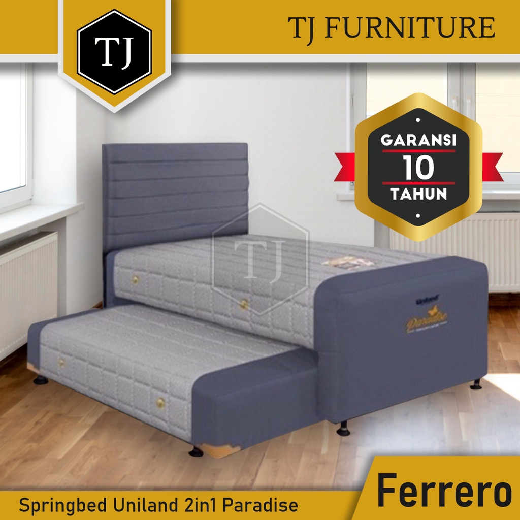 Uniland 2in1 Paradise Ferrero / Kasur Springbed Anak 2 in 1 Sorong Atas Bawah - FULLSET