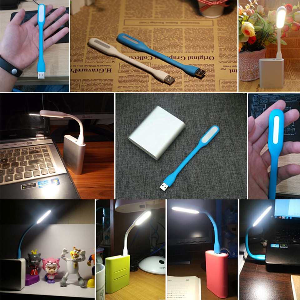 Dropshipping USB LED Book Light Flexible Foldable LED USB Reading Lamp DC 5V Nightlight For Power Bank Computer Notebook Laptop