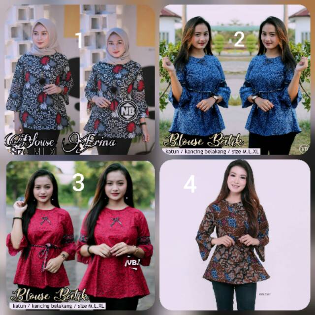 ATASAN BATIK WANITA/BLOSE BATIK/BAJU ATASAN BATIK/BLOUSE MURAH /BLOUSE /BAJU ATASAN MURAH