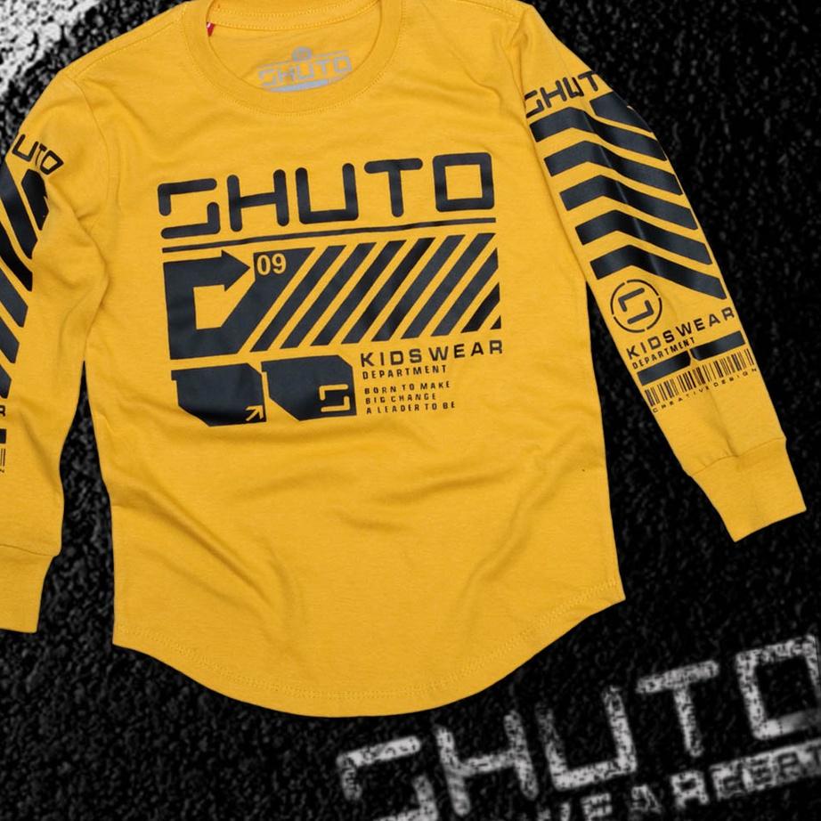Best Terlaris EEWNT Baju Kaos Anak Laki Laki Lengan Panjang 1-12 Tahun Warna Kuning/Kaos Anak Laki L