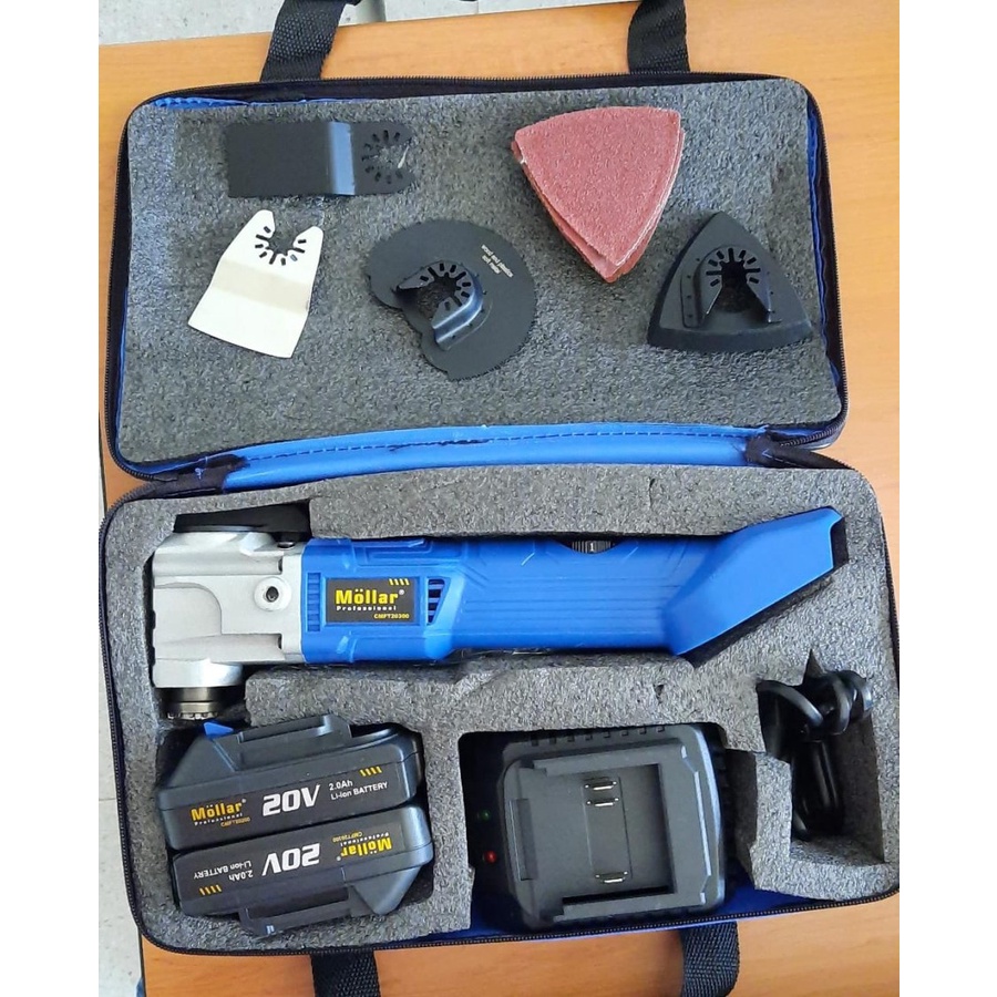 Oskilasi CORDLESS 20V MOLLAR - Mesin Oskilasi VARIABEL SPEED - mesin multi tools