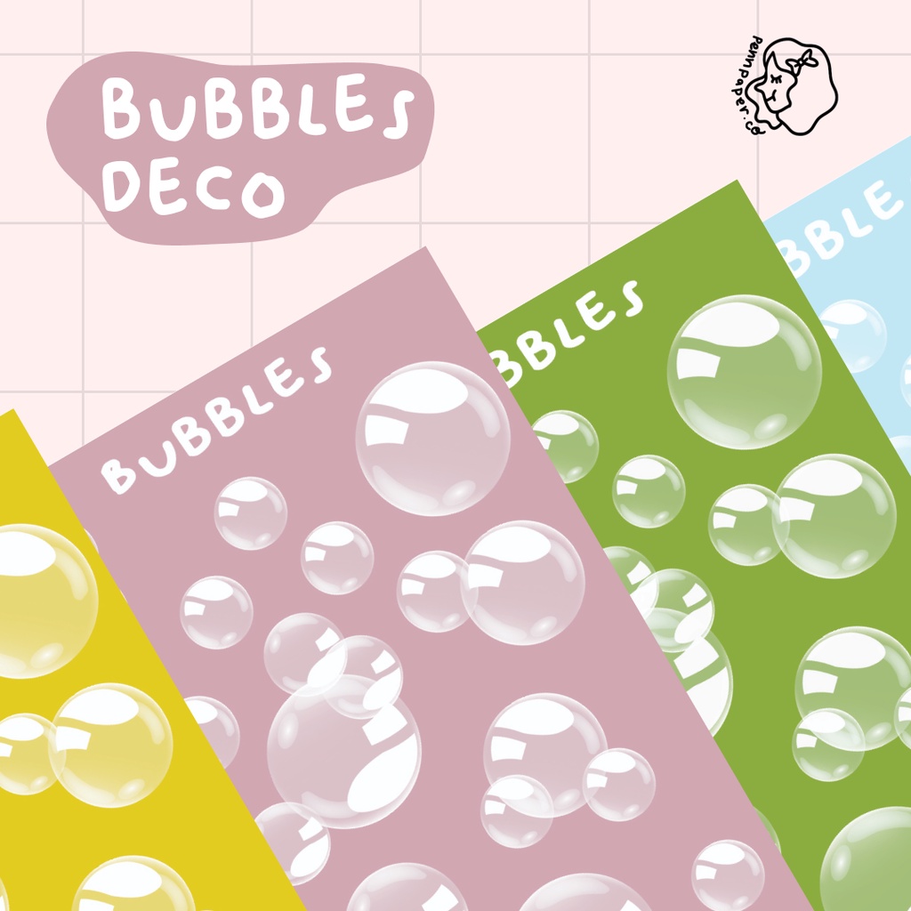 

Bubbles Deco Sticker Lucu Bujo Pennpaper