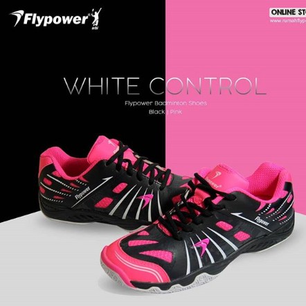 Sepatu Badminton Bulutangkis Flypower White Control