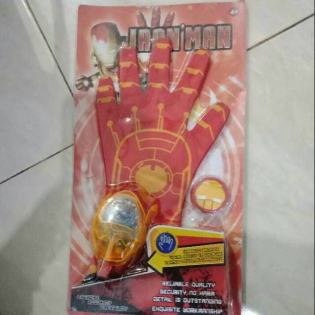 Mainan cosplay sarung tangan pelontar ironman