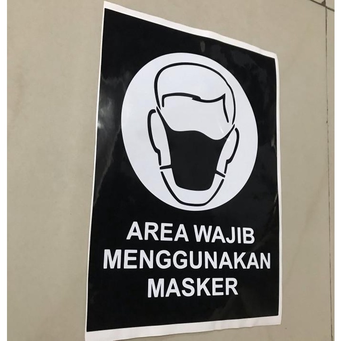 

Yang Dicari] Stiker Area Wajib Menggunakan Masker Hitam