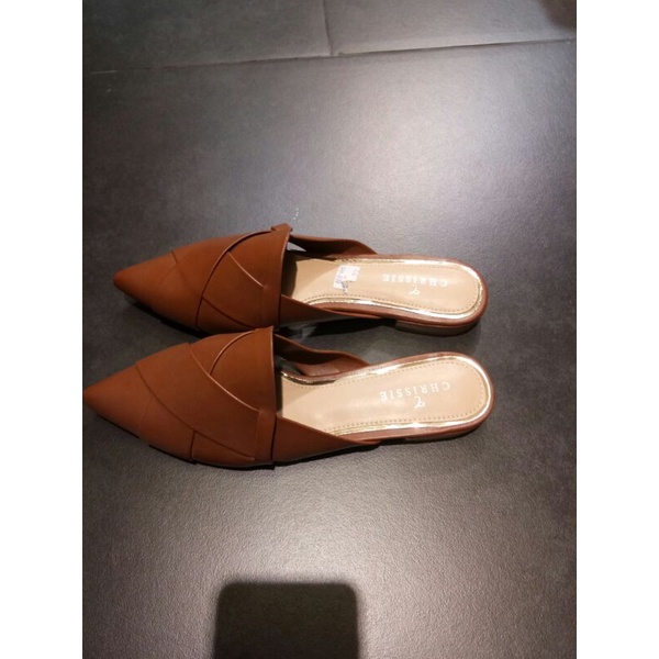flatshoes chrissie daria mule cognag by payless