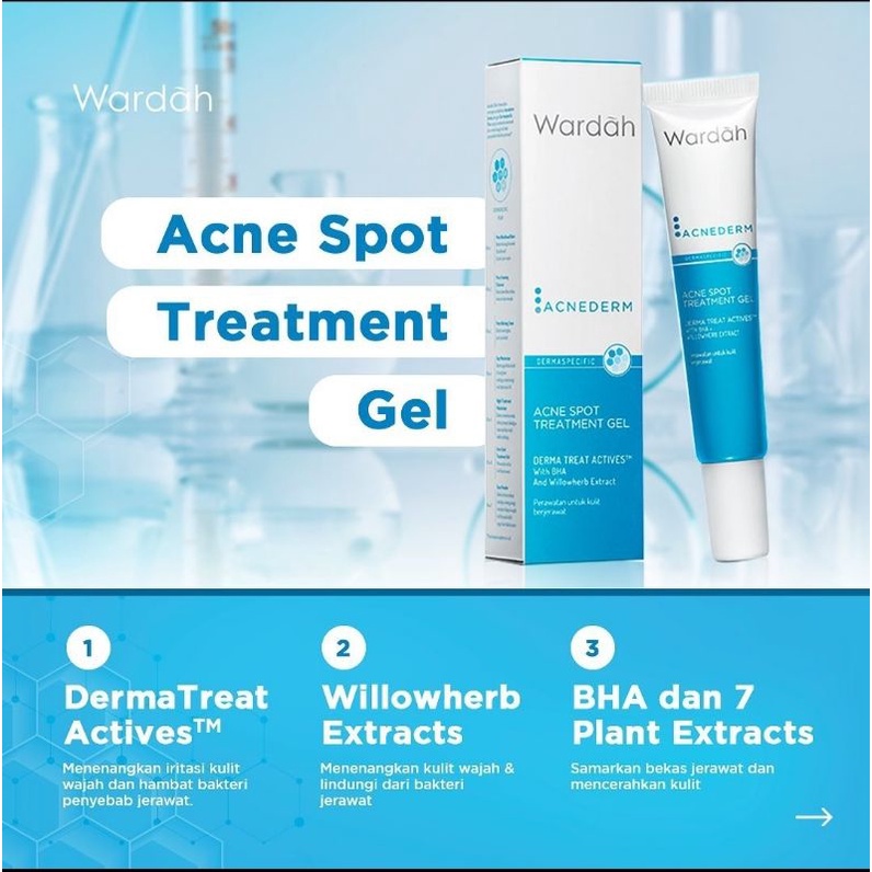 ☀️cahaya☀️WARDAH acne derm acne spot treatment gel