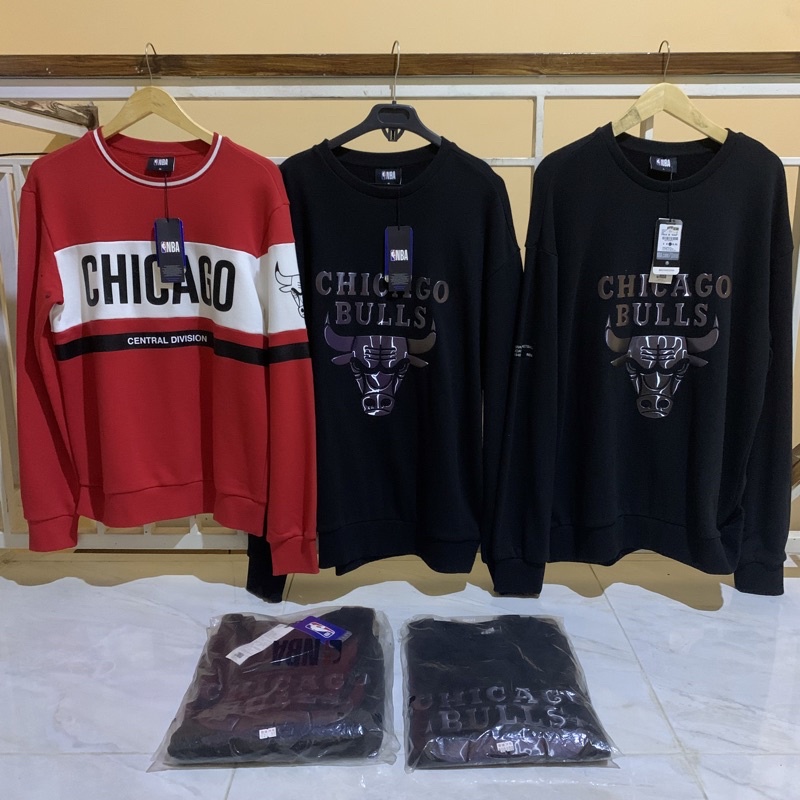 Crewneck NBA Chicago bulls NEW Original  not second (kode tag resmi) / not varsity