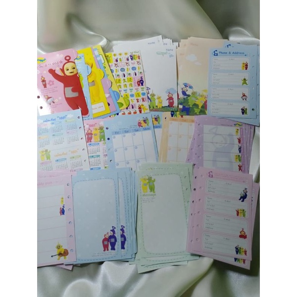 

100 Lembar Binder Orji Teletubbies A7 Jadul Koleksi Anak 90an 90 an NOS Buku Diary Fancy Langka Nostalgia Fancy Made In Korea System Diary Planner File Loose Leaf Kecil Orgi Organizer Kertas Surat Asli Korean Rare Note Notes Memo Kartun Teletabis Vintage