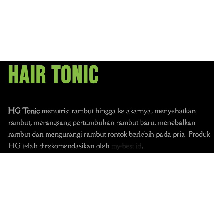 HG FOR MEN SHAMPOO 200ML &amp; HAIR TONIC 90 ML