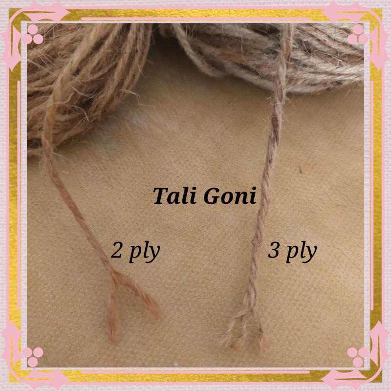 

Murah! Tali goni benang goni 2 ply (2mm) 3ply (3mm) - ecer meteran