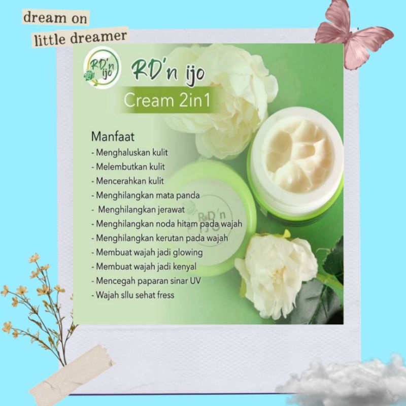 CREAM RDN IJO cream siang malam RDN IJO CREAM 2in1 RDN IJO