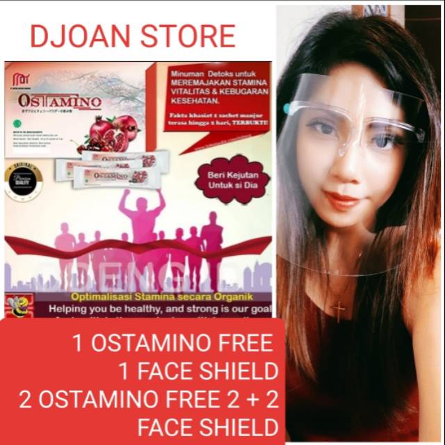 OSTAMINO 1 BOX 15 sachet - 1 FREE 1 FACE SHIELD / 1 MASKER KOREA