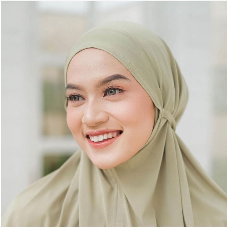 JILBAB BERGO TALI INSTAN JERSY | HIJAB INSTAN TALI JERSY PREMIUM