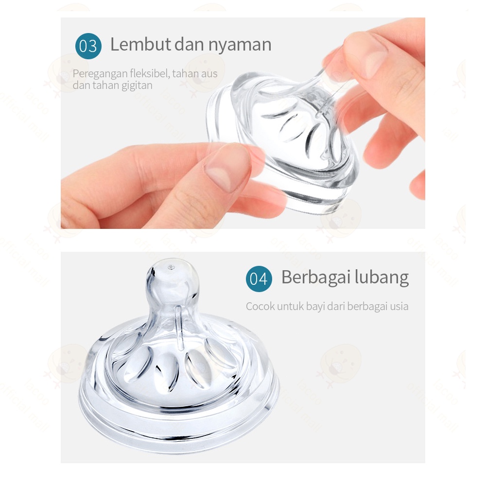 Dot Nipple bayi BPA FREE Dot Botol Susu Empeng Bayi Silikon