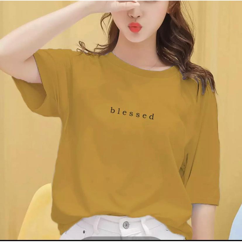 ✅ COD - KAOS OBLONG WANITA BAJU DISTRO CEWEK ATASAN WANITA MURAH LENGAN PENDEK  SPANDEK TEBAL-3
