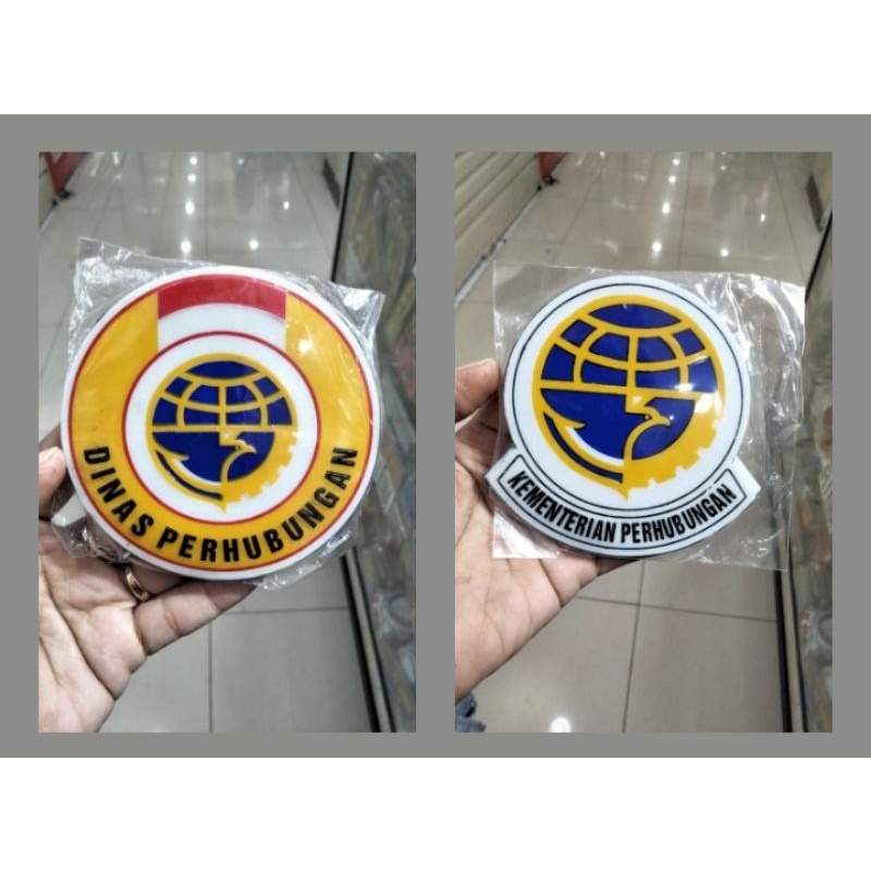 Stiker Timbul/Stiker Kaca Logo Dinas perhubungan/Logo Kemenhub