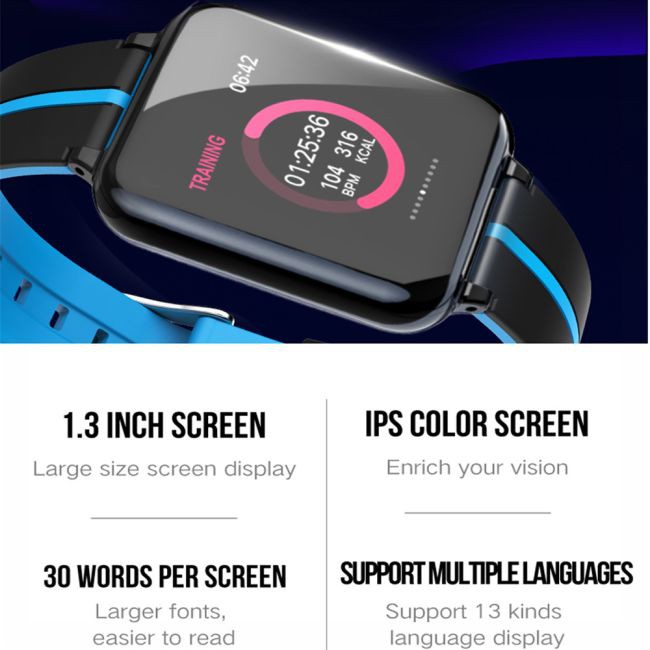 New B57 Men Women Smartwatch Heart Rate Monitor Blood Pressure for Huawei Samsung xiaomi phone