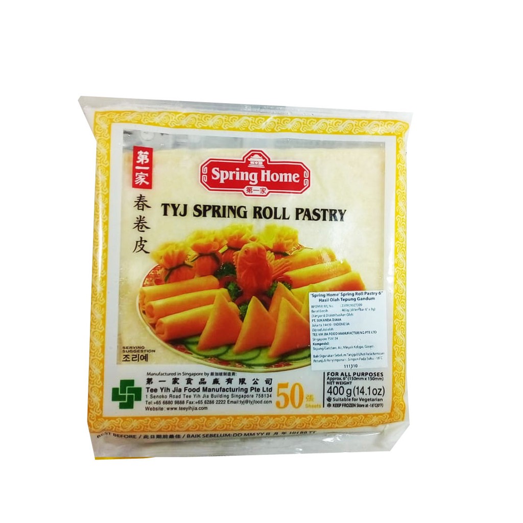 

SPRING HOME TYJ SPRING ROLL PASTRY 400GR