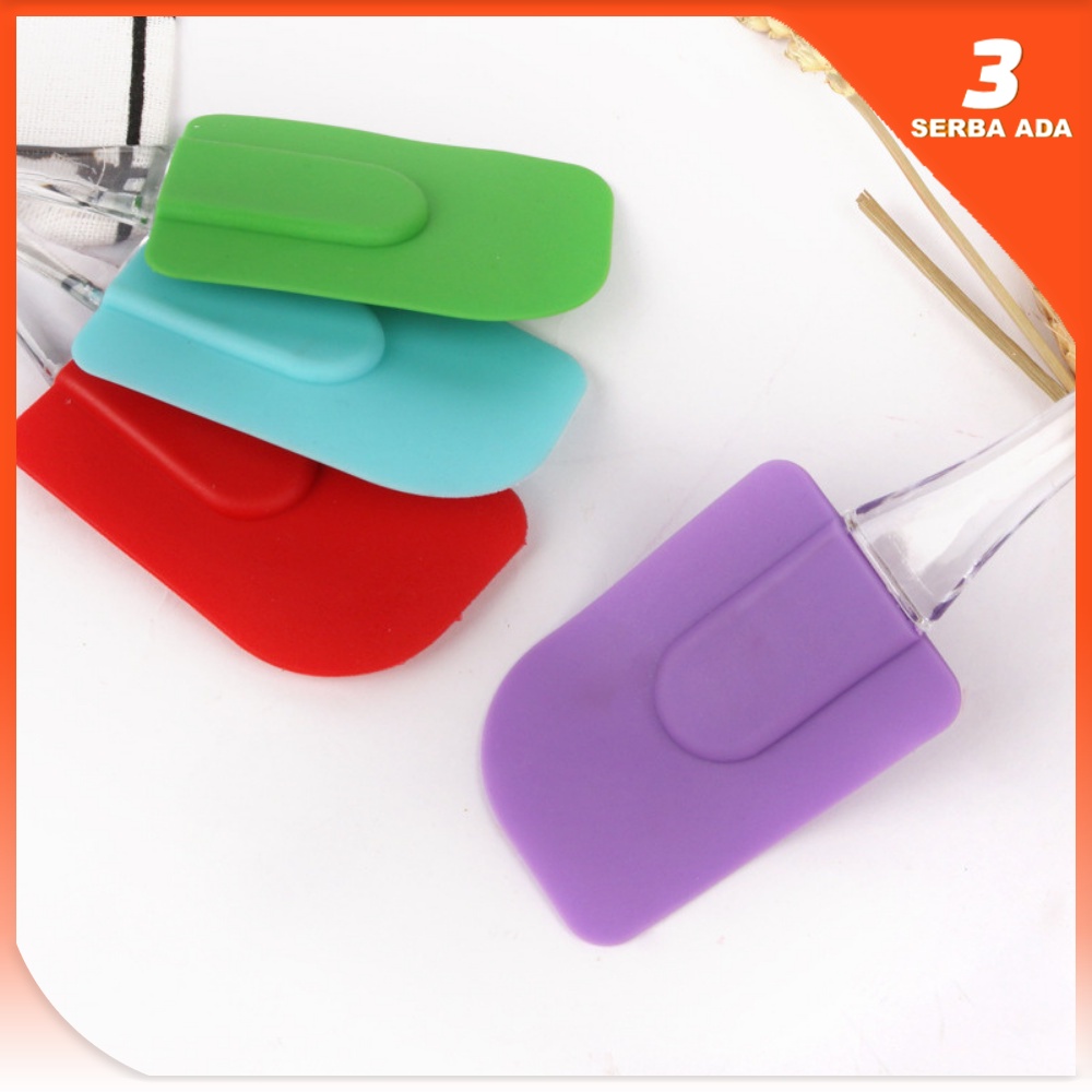 3 Pcs Spatula Silicon Tahan panas Ukuran Besar / Spatula Silikon Tahan Panas / Spatula Masak / Spatu