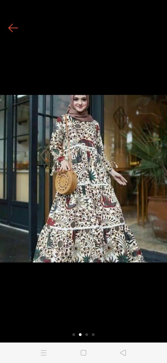 Ms Gamis Batik Sriwedari Maxi Super Jumbo Xxxxl Ld 128c. Bumil/busui Katun Sogan