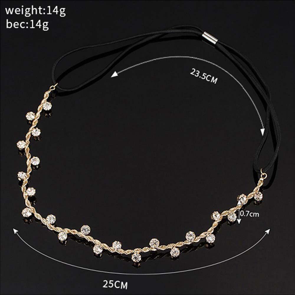 Needway Rambut Hoop Charms Fashion Pesta Pernikahan Berlian Imitasi Gadis Hairband