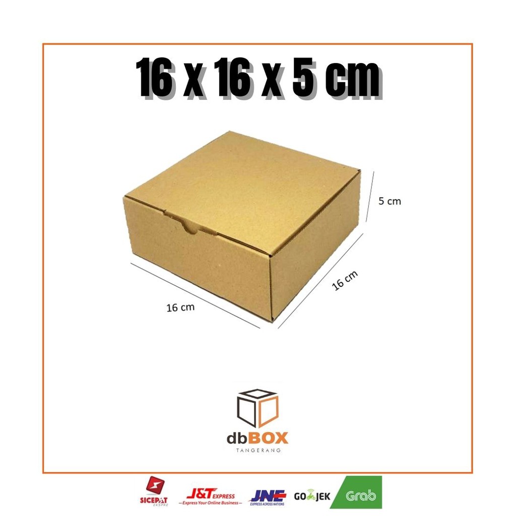 

Kardus 16x16x5 cm | Box Die Cut dan Easy Usage | Box Kue Tart | Box Aksesoris | Box Pizza