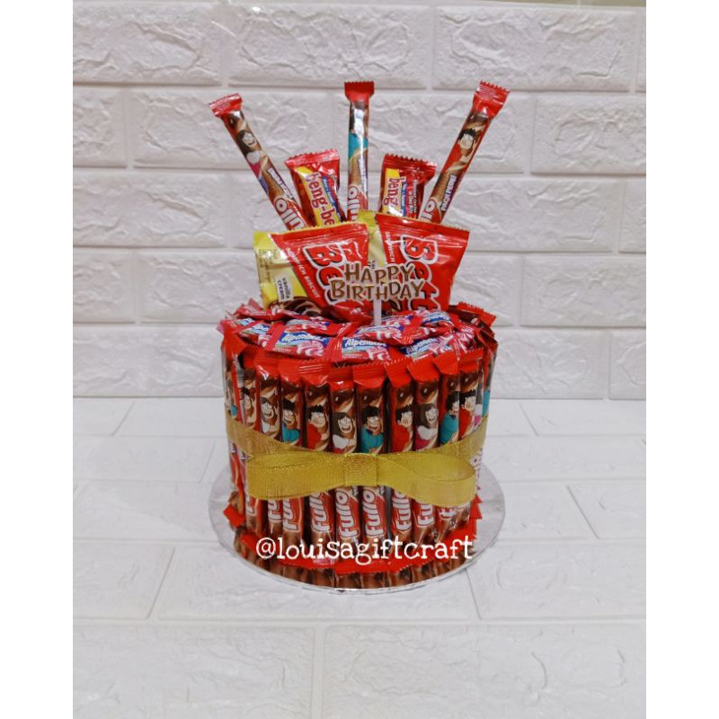

snack birthday cake / snack tart / kue ulang tahun dari snack