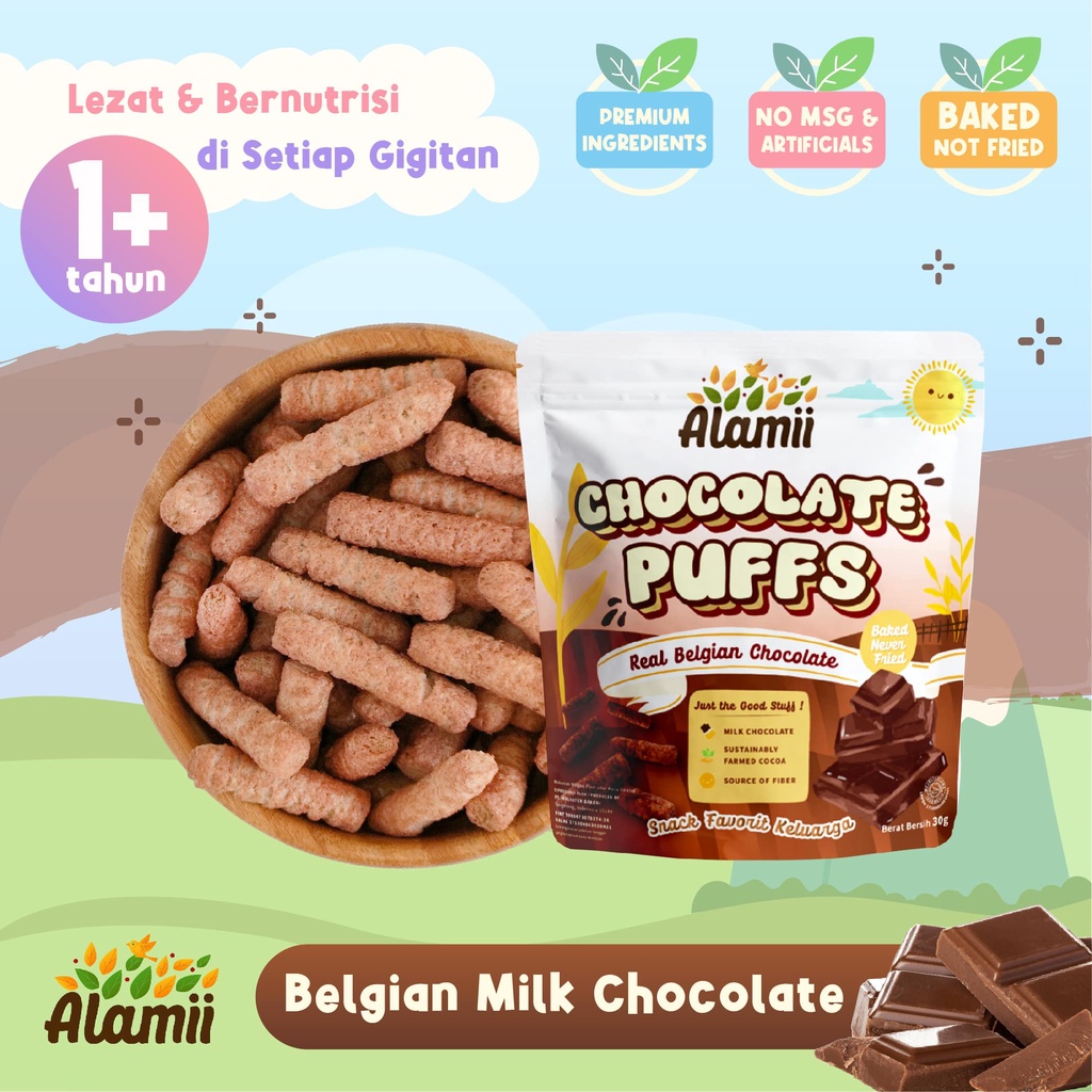 ALAMII Puffs - Snack Sehat Bayi / Anak - Cheese/Golden Veggie/Peanut Butter/Strawberry Yogurt - Cemilan Biskuit Anak NO MSG Halal