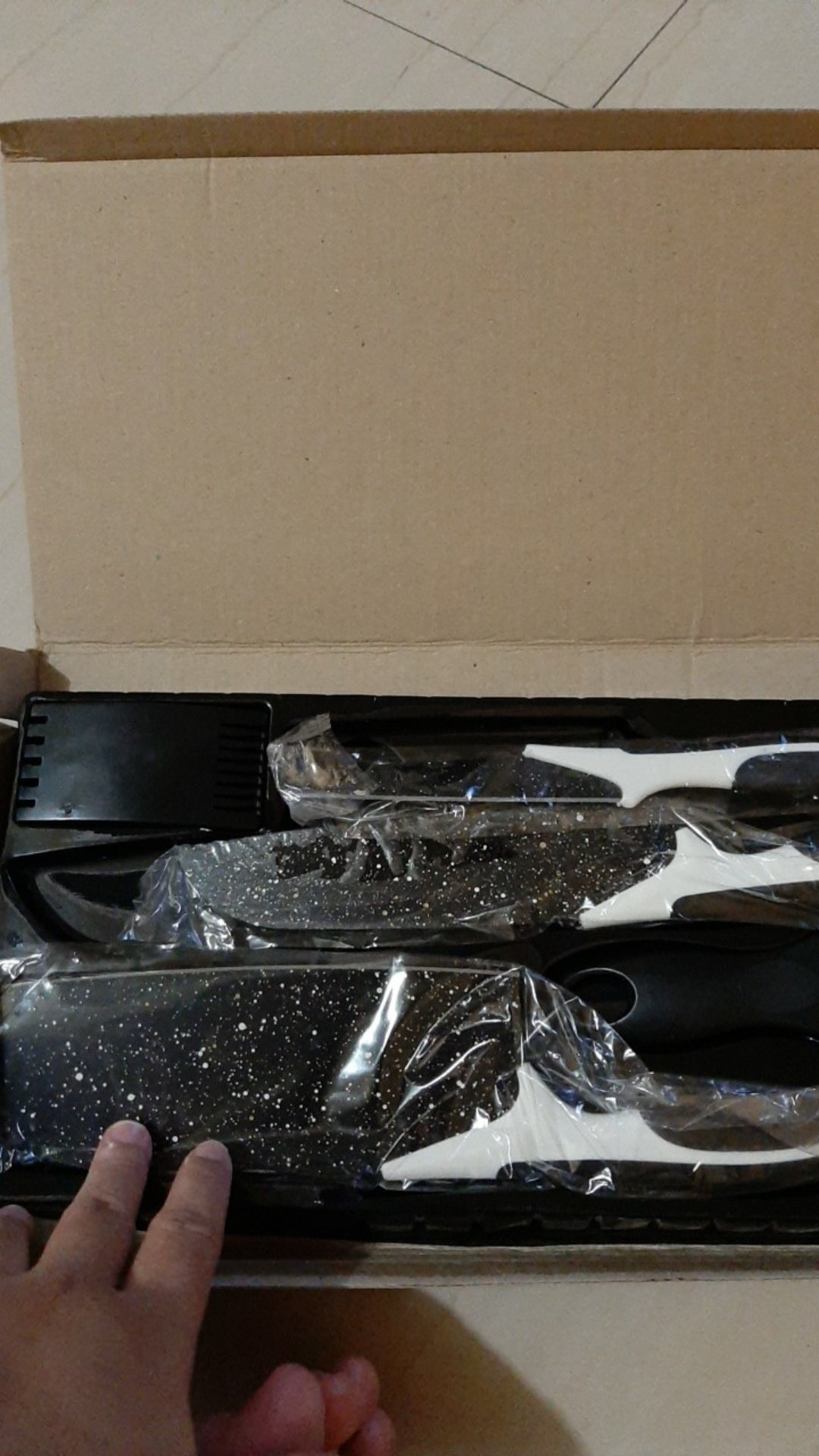 [ J13 ] Pisau Hitam Set 5 In 1 / Pisau Dapur Set Serbaguna J13