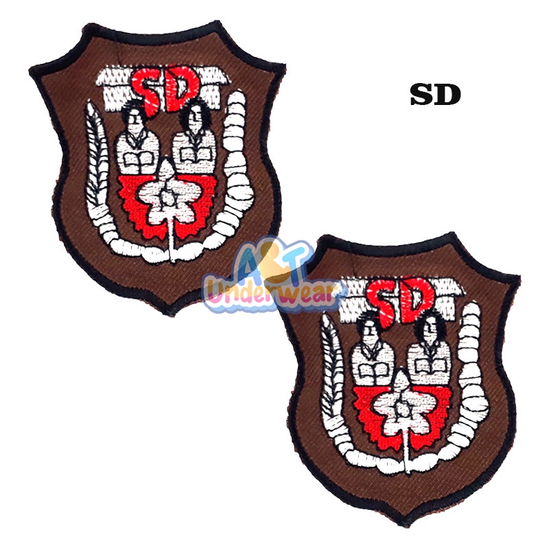 AT344-Badge OSIS SD SMP SMA Motif Bordir/Logo OSIS Bordir/Atribut Sekolah Bet