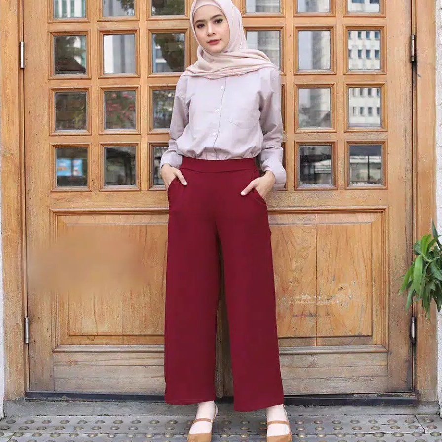 NOVA KULOT POLOS SCUBA BY KANAYIE STORE-MAROON