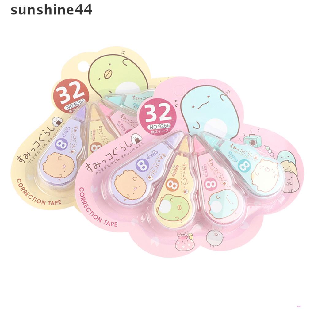 Sunshine 4pcs / Pak Correction Tape / Tip Ex Kertas Putih Untuk Sekolah / Kantor