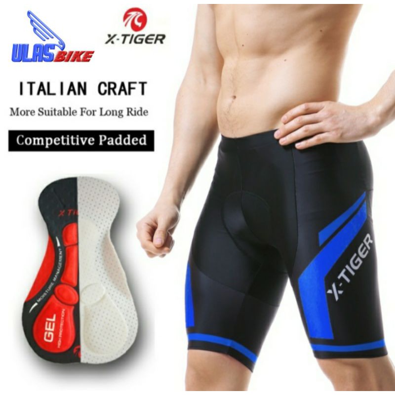 X-TIGER Short Celana Pad Sepeda 5 Breathable Pad