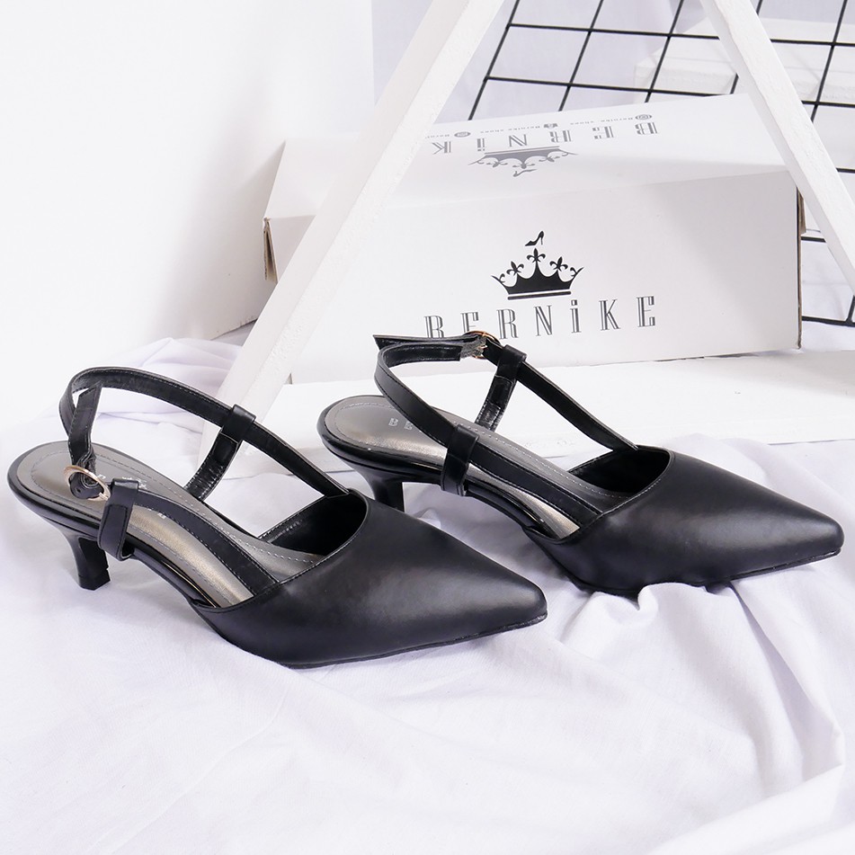 Bernike Shoes - Melia Sepatu Heels Wanita 5 Cm-BLACK