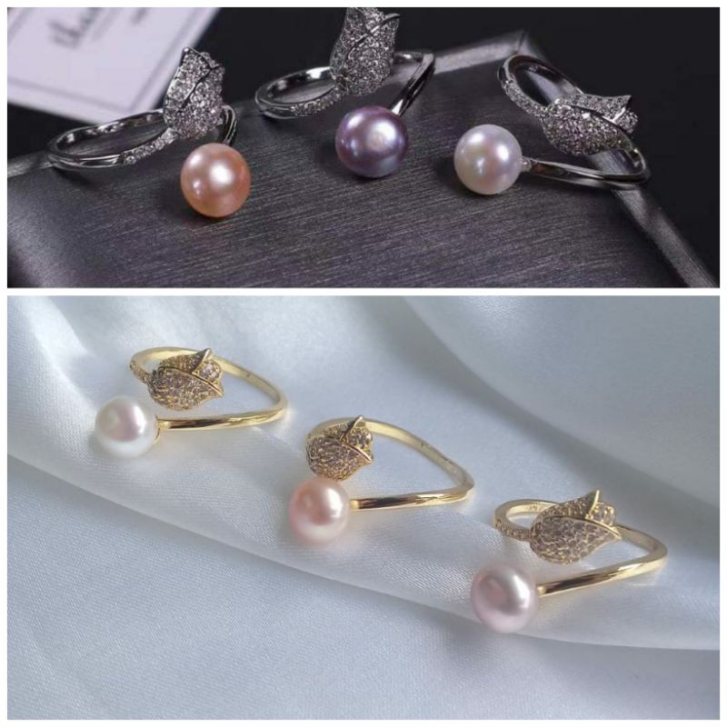 MUTIARA LOMBOK CINCIN MUTIARA TAWAR MODEL TERBUKA CINCIN TULIP