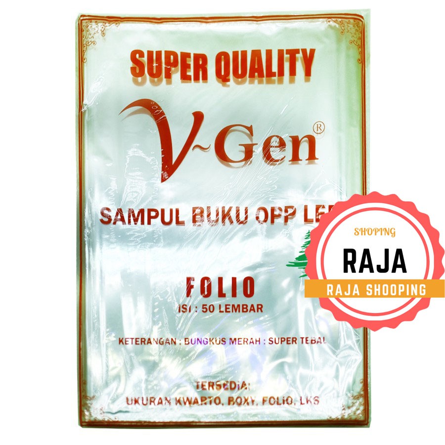 

VGEN Sampul Buku OPP Lem Folio isi 50 lmbr-ihha.store