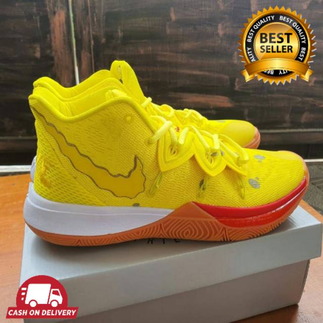 Nike kyrie 5 Colab Spongebob Squarepants Made in Vietnam UA Version 1:1 Original BNIB Sepatu pria