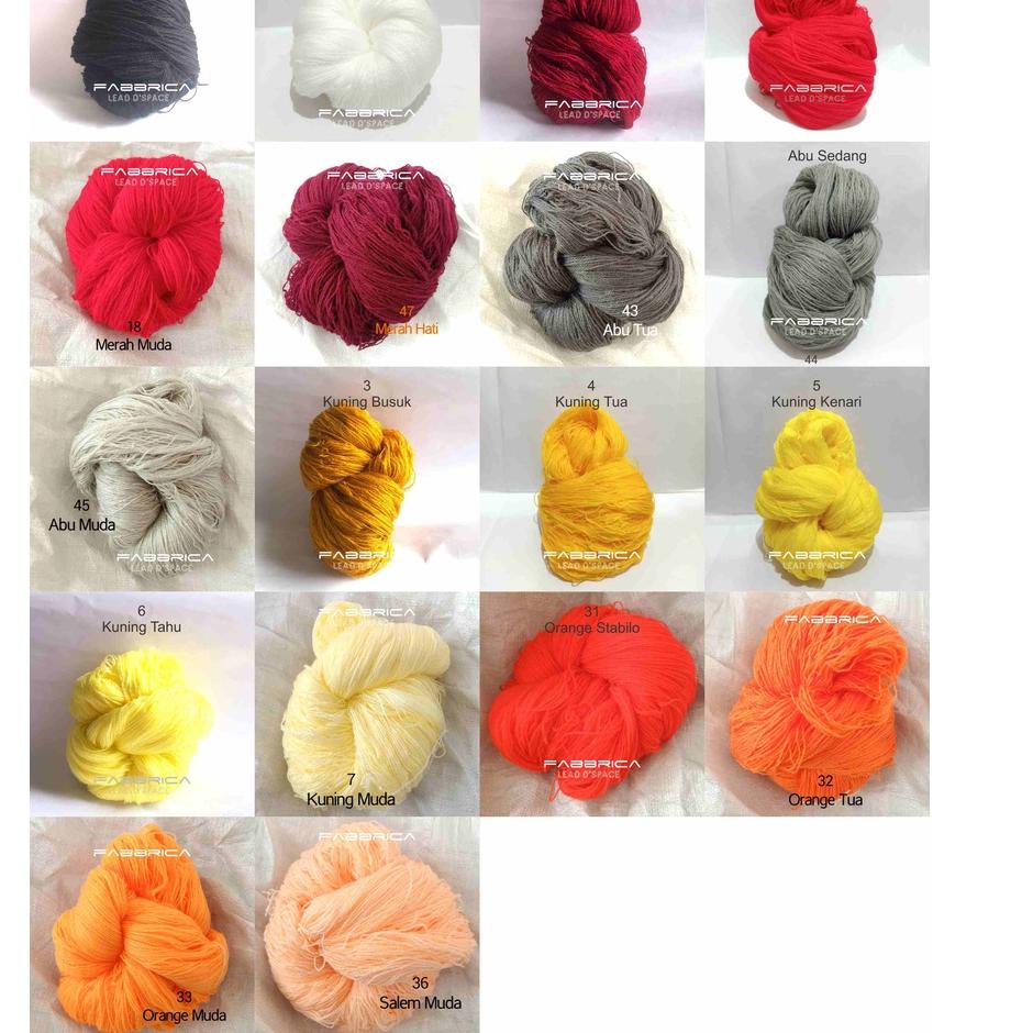 Sedang Laris BENANG WOOL VONEL HANK KILOAN WOL RAJUT SULAM SIET YARN BENTUK HANK PUTIH MERAH HITAM A