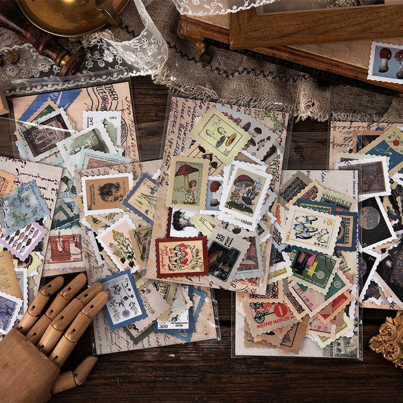 

[BC021] 10 PCS RETRO STAMP DECO STICKER | BULLET JOURNAL