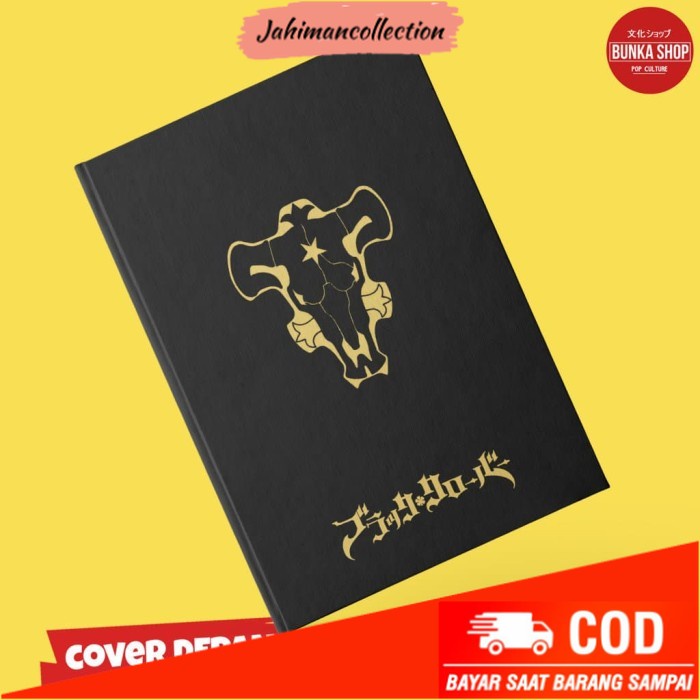 

✨ BISA COD ✨ Note Book Anime Hardcover Black Clover Black Bull Logo A5