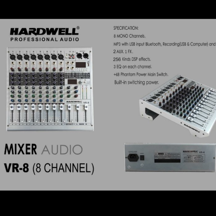 MIXER AUDIO HARDWELL VR 8 / VR8 ORIGINAL (8 CHANEL)