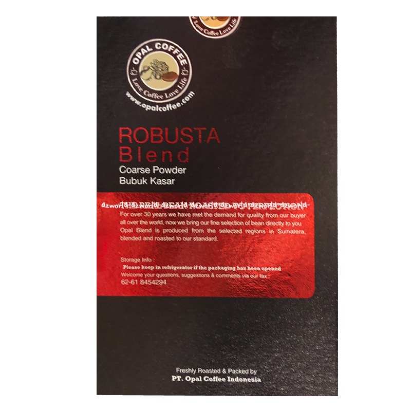 Opal Coffee Robusta Blend 250gr Coarse Powder Bubuk Kasar Coffee OpalCoffee Kopi Opal Rasa Robusta Bubuk