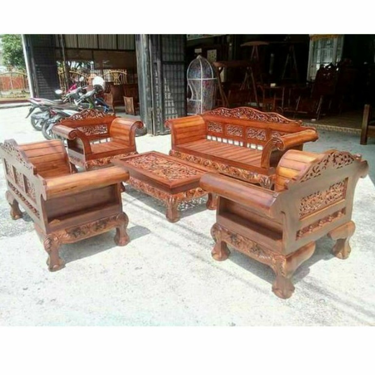 KURSI TAMU MADURA KAKI CAKAR MACAN JATI