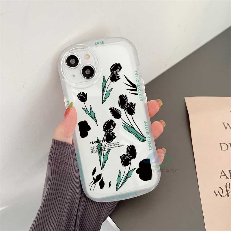 Casing TPU VIVO Y33S Y21T Y21S Y33S Y11 Y12 Y15 Y17 Y12S Y12A Y15S Y15S Y20S Y19 Y91C Y50 Y1 S Motif Bunga