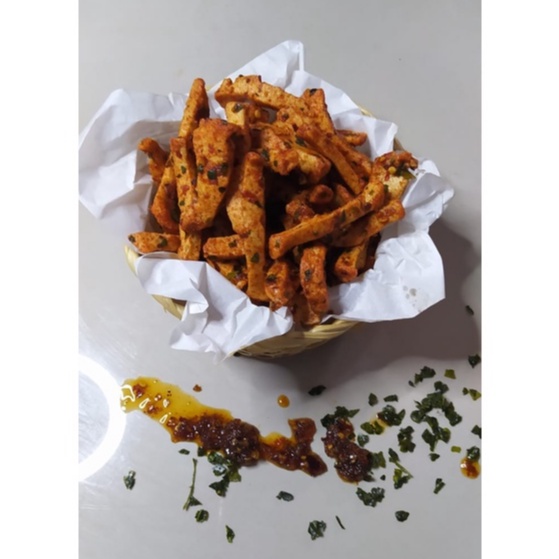 

basreng stik goreng bumbu daun jeruk pedas